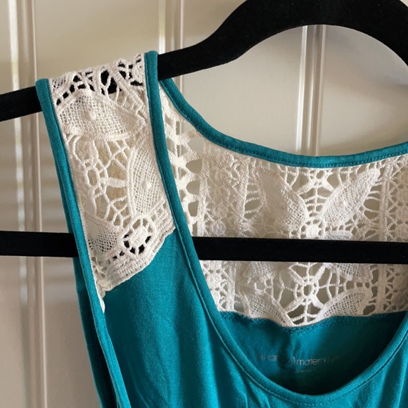 NWT Liz Lange maternity tank top crochet detail XS - Picture 4 of 6